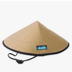 Kavu Chillba Sun Rain Hat Unisex One Size Solid Beige Tan Adjustable Chin Strap
